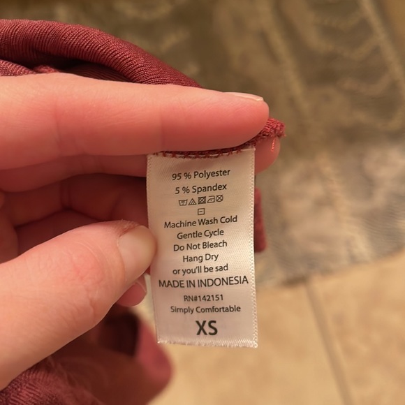 Lula Roe Burgundy Dress -Size XSmall- - Picture 9 of 9